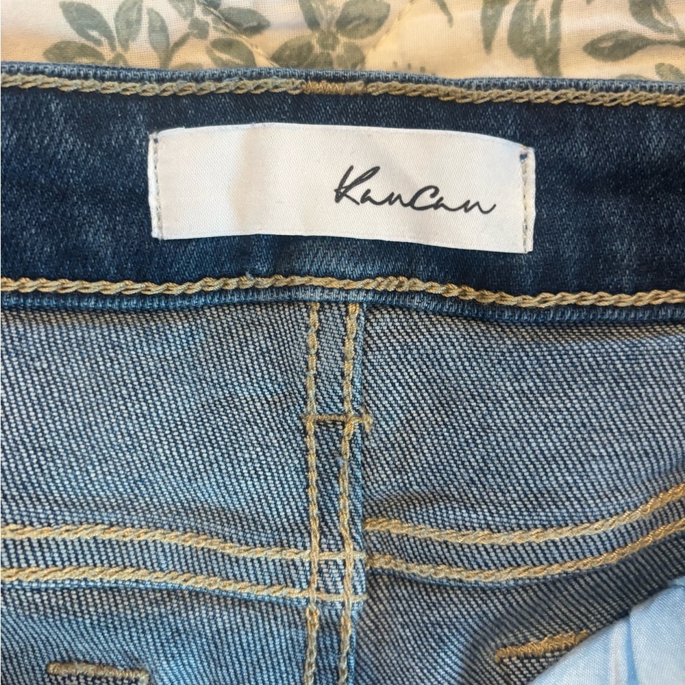 KanCan Blue Distressed Denim Shorts - Picture 3 of 5